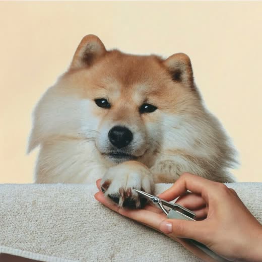 A dog's paw having its nails clipped